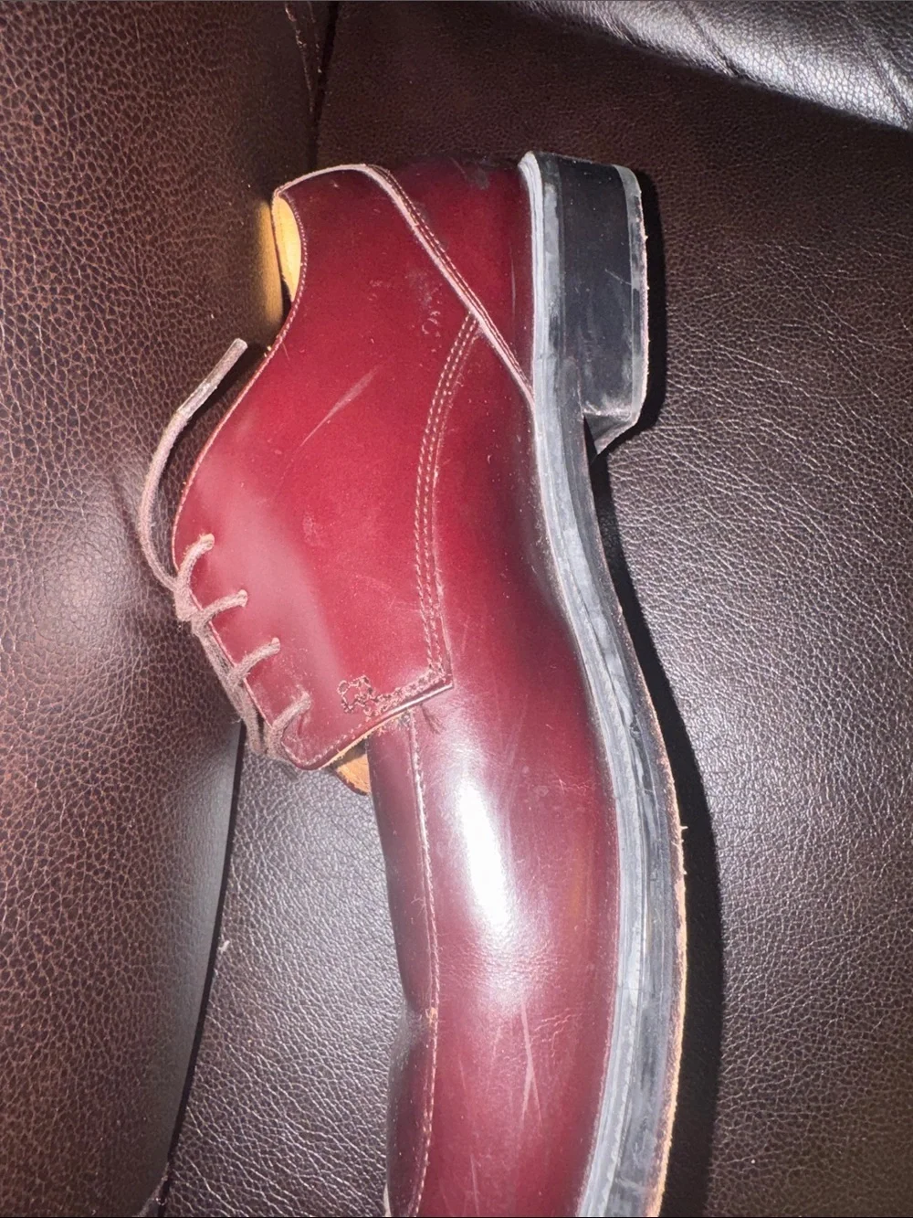 Rockport Burgundy Leather Split Toe Derby Dress Shoes APM1235E Men Size 10 1/2 W